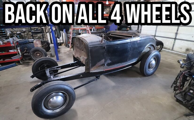 Iron Trap 1932 Ford “DeLorean” Roadster: Assembling The 32 “DeLorean” Roadster’s Painted Chassis & Rust Repaired Body
